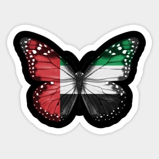 Emirati Flag  Butterfly - Gift for Emirati From United Arab Emirates Sticker